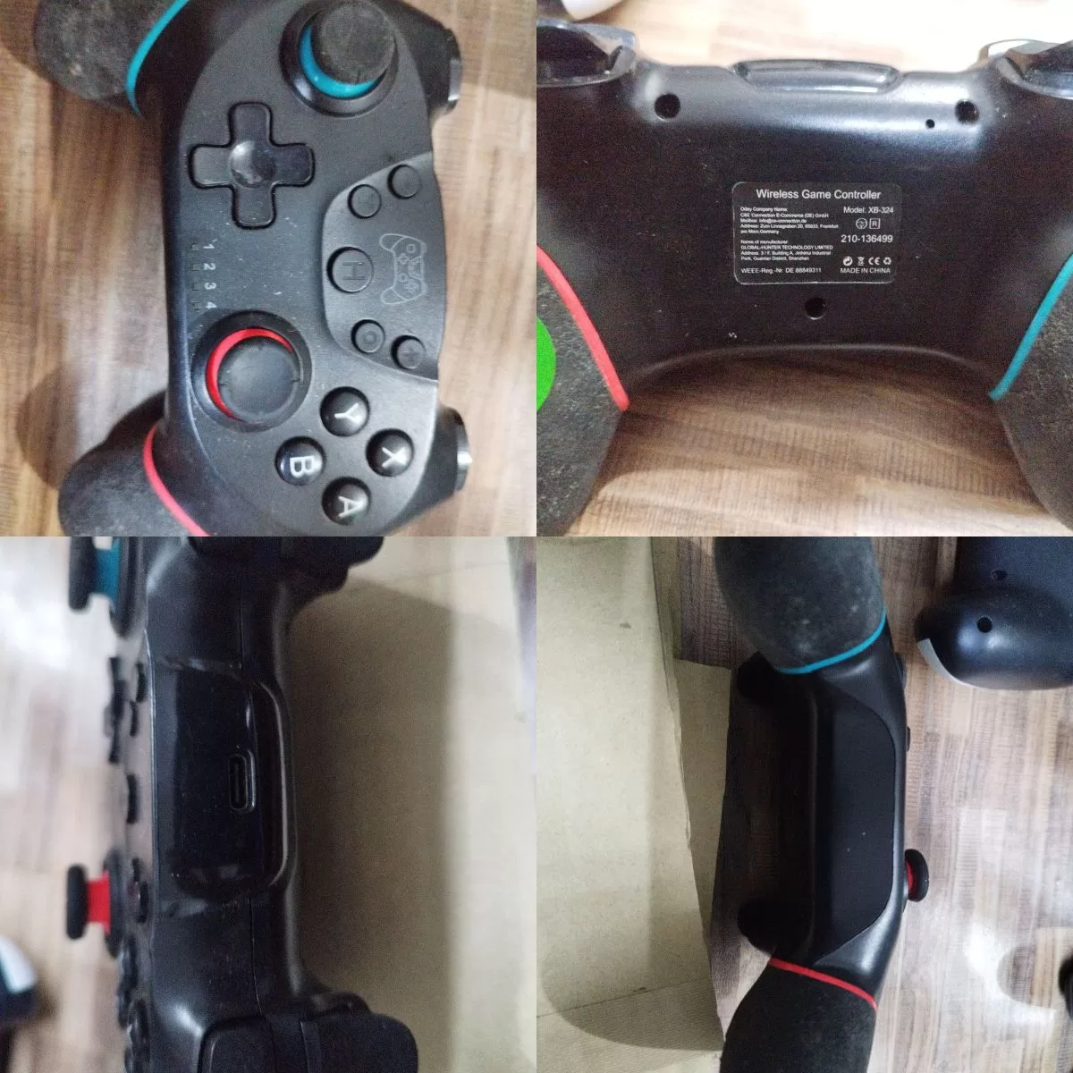 wireless gamepad used (tested working)