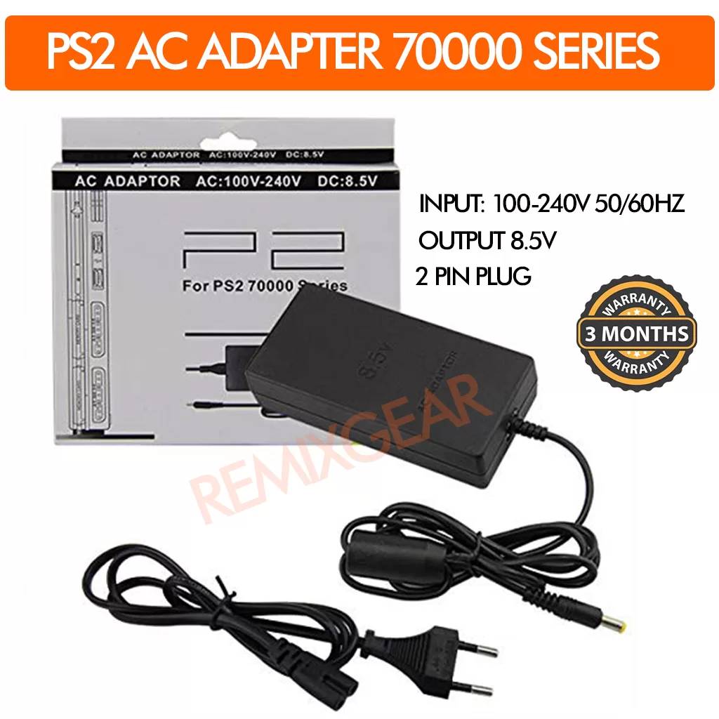 PS2 Power Supply AC Adapter for series 70000 8.5v Plug AC with Cable