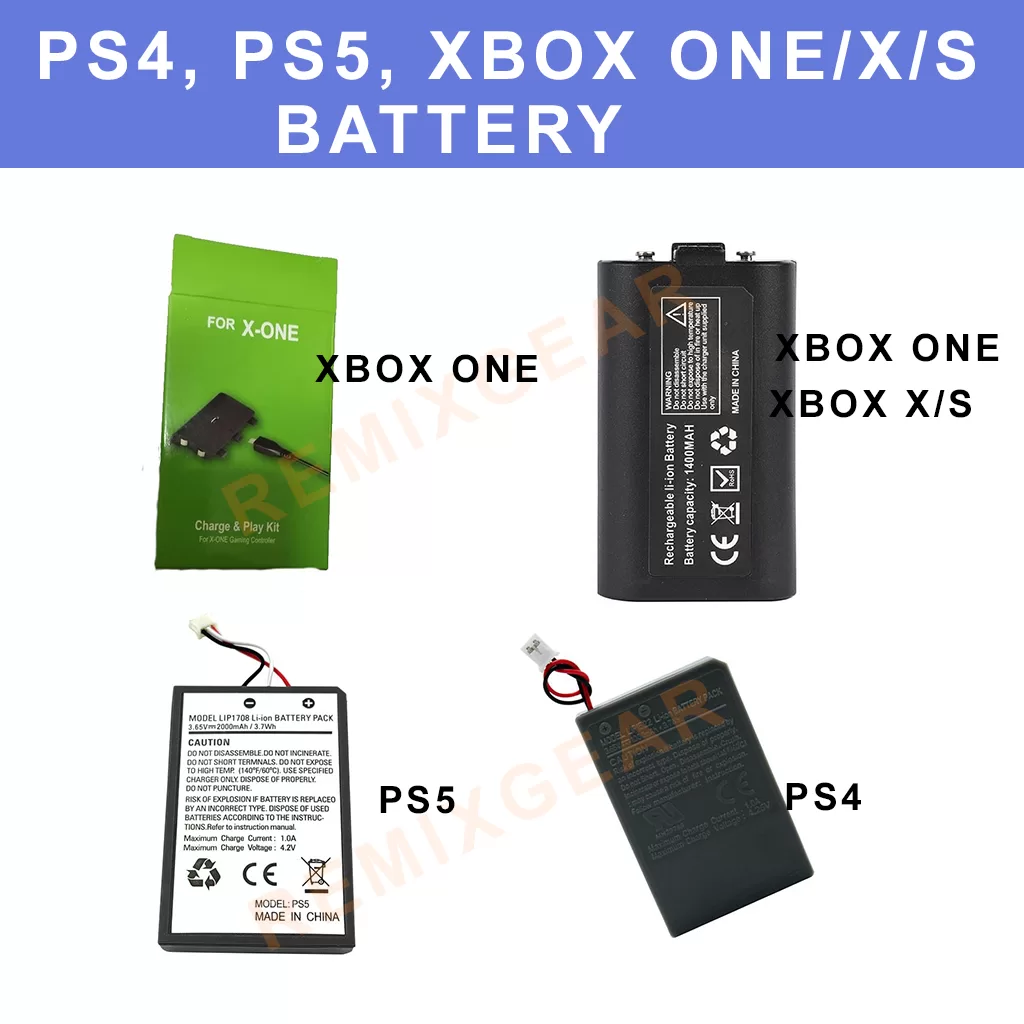 Sony Ps3 Ps4 Ds4 Ps5 Ds5 Xbox one/series xs Battery Replacement Controller Wireless Rechargeable Bateri Gamepad