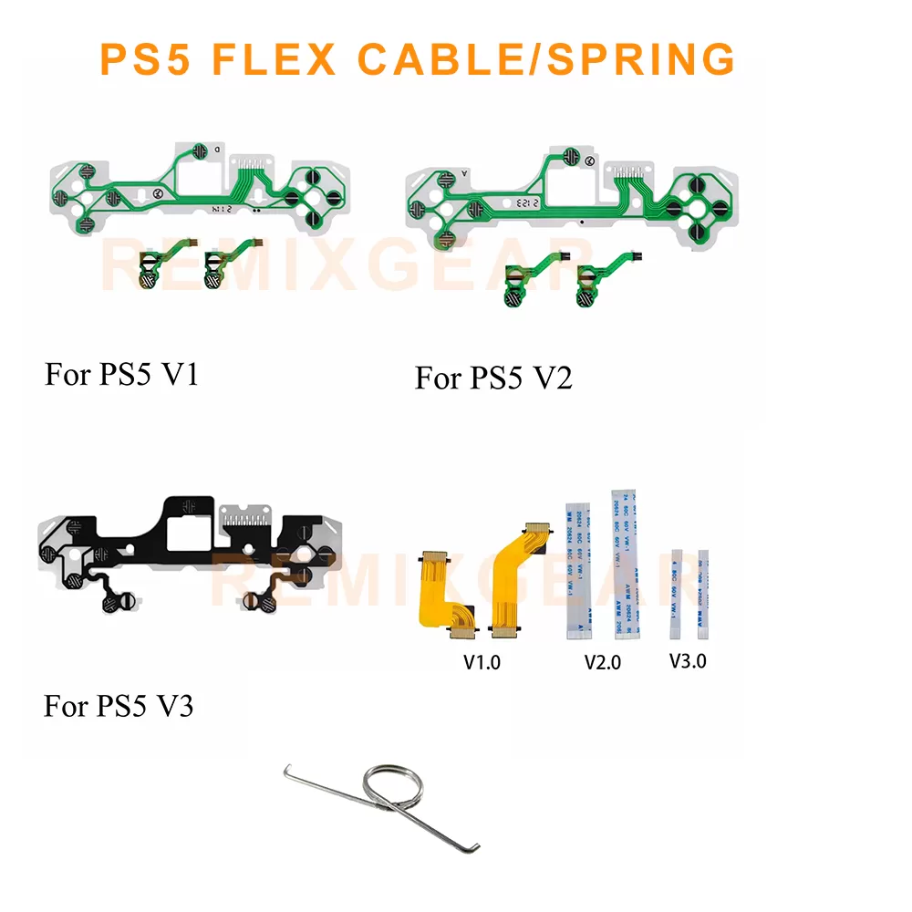 Original PlayStation 5 PS5 Controller Conductive Film Keypad Flex Cable for Dualsense 5 DS5 Ribbon Circuit Spring L2R2