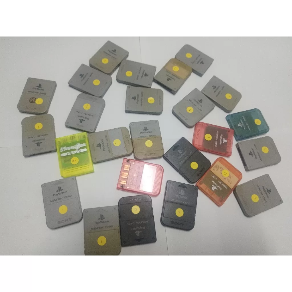 Used PS1 Original Memory Card Special with colour edition
