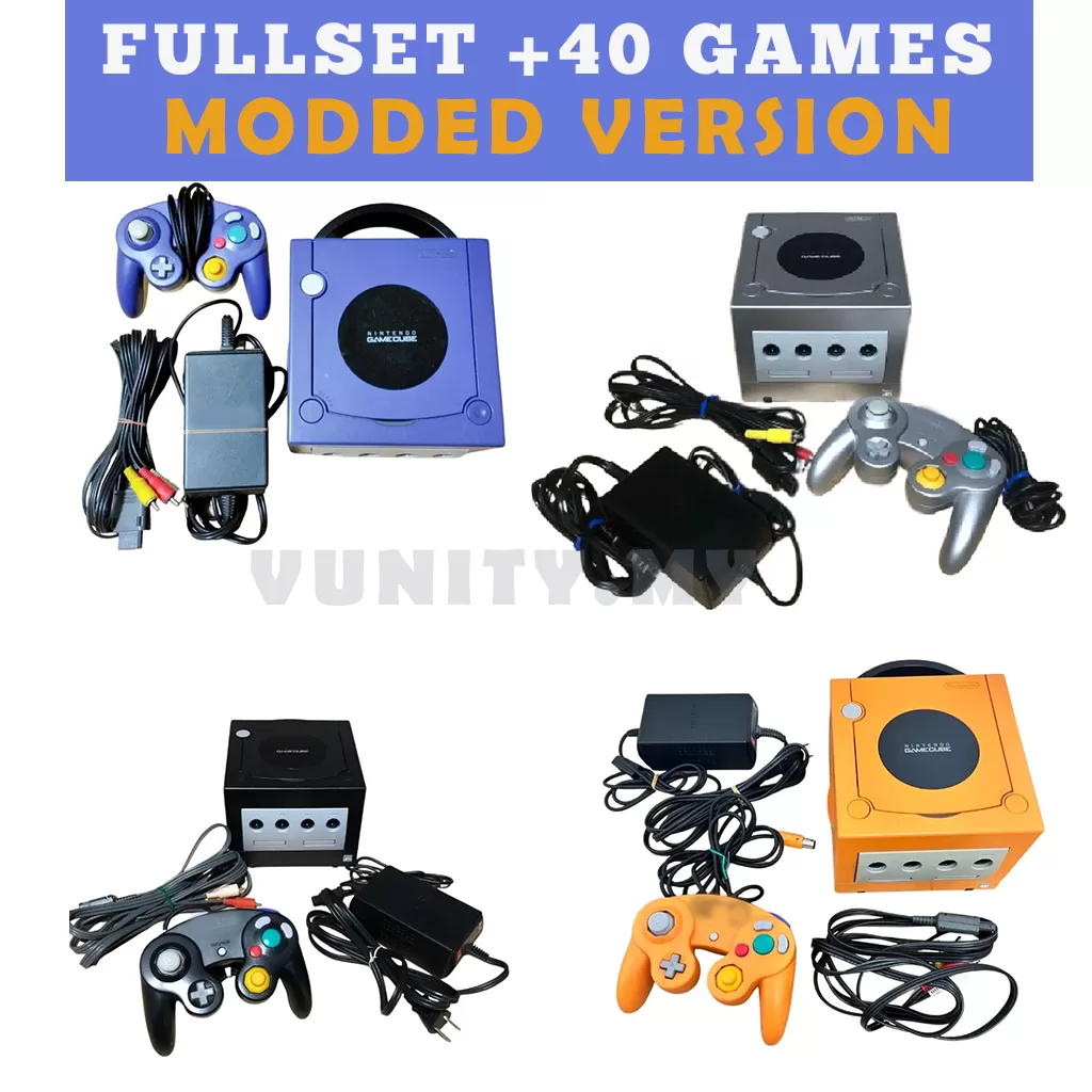 Gamecube Original Nintendo Fullset Modded Console + Controller Free With Games DOL-001 NGC